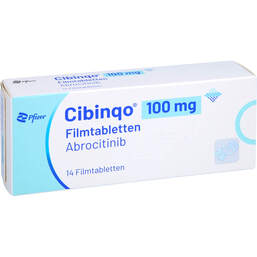 Abbildung: Cibinqo 100 mg Filmtabletten 14 St, Filmtabletten PZN 17388037