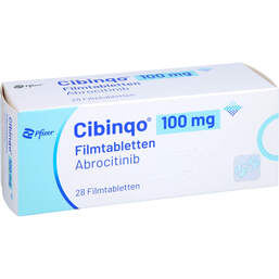 Abbildung: Cibinqo 100 mg Filmtabletten 28 St, Filmtabletten PZN 17388043