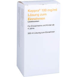 Abbildung: Keppra 100 mg / ml Lösung zum Einnehmen 10ml Dos.Pipette 300 ml, Lösung zum Einnehmen PZN 17388698