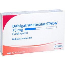 Abbildung: Dabigatranetexilat STADA 75 mg Hartkapseln 10 St, Hartkapseln PZN 17397065