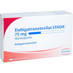 Abbildung: Dabigatranetexilat STADA 75 mg Hartkapseln 30 St, Hartkapseln PZN 17397071