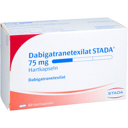 Abbildung: Dabigatranetexilat STADA 75 mg Hartkapseln 60 St, Hartkapseln PZN 17397088