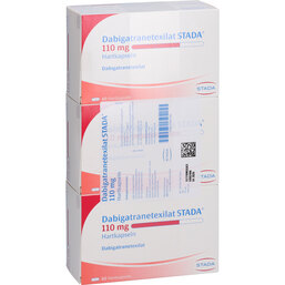 Abbildung: Dabigatranetexilat STADA 110 mg Hartkapseln 180 St, Hartkapseln PZN 17397160