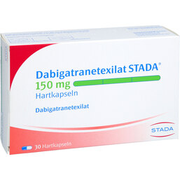 Abbildung: Dabigatranetexilat STADA 150 mg Hartkapseln 30 St, Hartkapseln PZN 17397183