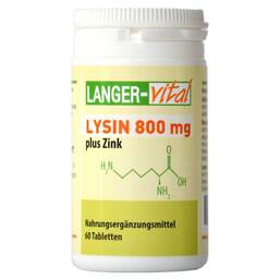 Abbildung: Lysin 800 mg + Zink Tabletten Tabletten, 60 St PZN 17399905