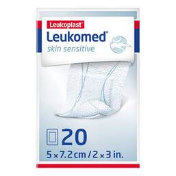 Abbildung: Leukomed® skin sensitive 5x7,2 cm 20 St, Pflaster PZN 17410914