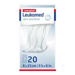 Abbildung: Leukomed® skin sensitive 8x15 cm 20 St, Pflaster PZN 17410966