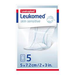 Abbildung: Leukomed® skin sensitive 5x7,2 cm 5 St, Pflaster PZN 17410989