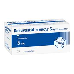 Abbildung: Rosuvastatin Hexal 5 mg Filmtabletten 30 St, Filmtabletten PZN 17411411