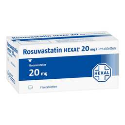 Abbildung: Rosuvastatin Hexal 20 mg Filmtabletten 30 St, Filmtabletten PZN 17411517