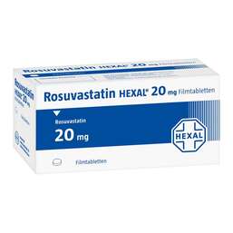 Abbildung: Rosuvastatin Hexal 20 mg Filmtabletten 100 St, Filmtabletten PZN 17411552