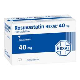 Abbildung: Rosuvastatin Hexal 40 mg Filmtabletten 30 St, Filmtabletten PZN 17411575