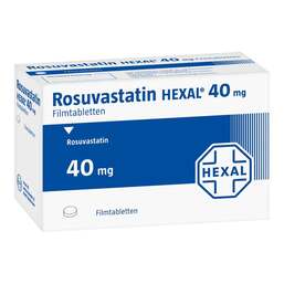 Abbildung: Rosuvastatin Hexal 40 mg Filmtabletten 100 St, Filmtabletten PZN 17411598
