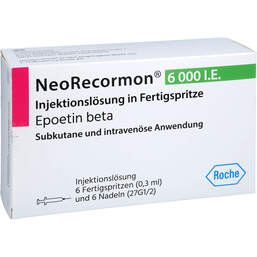 Abbildung: Neorecormon 6.000 I.E. Injektion -Lösung in einer Fertigspritze  6 St, Injektionslösung PZN 17412528