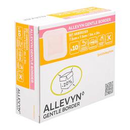 Abbildung: Allevyn Gentle Border 7,5x7,5 cm Schaumverband  10 St, Verband PZN 17413841