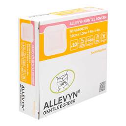 Abbildung: Allevyn Gentle Border 10x10 cm Schaumverband 10 St, Verband PZN 17413858