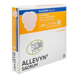 Abbildung: Allevyn Sacrum groß 22x22 cm Wundverband haftend 10 St, Verband PZN 17413924