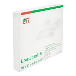 Abbildung: Lomatuell H Salbentüll 10x10 cm steril 10 St, Verband PZN 17414183