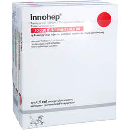 Abbildung: Innohep 10.000 Anti-Xa I.E. / 0,5ml Injektionslösung i.e.FS 30X0.5 ml, Injektionslösung in einer Fertigspritze PZN 17416650