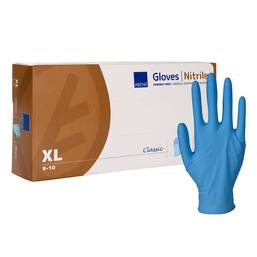 Abbildung: Abena Classic Nitril Untersuchungshandschuhe unste.pf XL blau 100 St, Handschuhe PZN 17416940