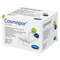 Abbildung: Cosmopor® silicone Wundverband 5x7,2 cm 25 St, Verband PZN 17417690