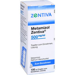 Abbildung: Metamizol Zentiva 500 mg / ml Tropf.zum Einnehmen Lösung 100 ml, Tropfen zum Einnehmen PZN 17418956
