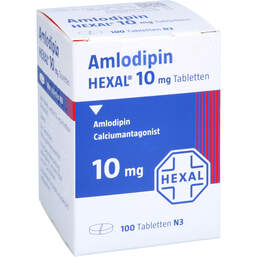 Abbildung: Amlodipin Hexal 10 mg Tabletten Dose 100 St, Tabletten PZN 17420545