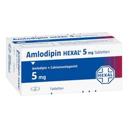 Abbildung: Amlodipin Hexal 5 mg Tabletten Dose 100 St, Tabletten PZN 17420551