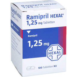 Abbildung: Ramipril Hexal 1,25 mg Tabletten Dose 100 St, Tabletten PZN 17420924