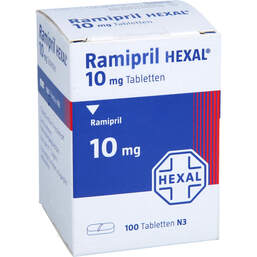Abbildung: Ramipril Hexal 10 mg Tabletten Dose 100 St, Tabletten PZN 17420930