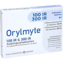 Abbildung: Orylmyte 100 IR & 300 IR Einleitung Sublingualtab. 31 St, Sublingualtabletten PZN 17421131