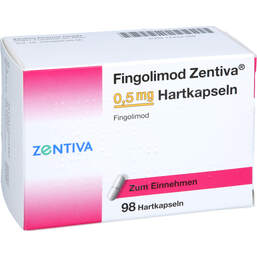 Abbildung: Fingolimod Zentiva 0,5 mg Hartkapseln 98 St, Hartkapseln PZN 17422188