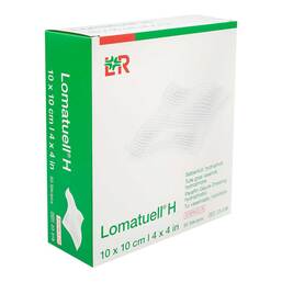 Abbildung: Lomatuell H Salbentüll 10x10 cm steril 50 St, Verband PZN 17430868