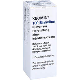 Abbildung: Xeomin 100 LD50 Einheiten Pulver zur Herstellung einer Injektionslösung  1 St, Pulver zur Herstellung einer Injektionslösung PZN 17436859