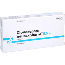Abbildung: Clonazepam neuraxpharm 0,5 mg Tabletten 50 St, Tabletten PZN 17441300