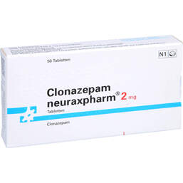 Abbildung: Clonazepam neuraxpharm 2 mg Tabletten 50 St, Tabletten PZN 17441375
