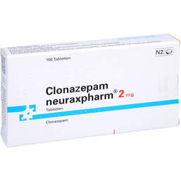 Abbildung: Clonazepam neuraxpharm 2 mg Tabletten 100 St, Tabletten PZN 17441381