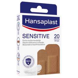 Abbildung: Hansaplast SENSITIVE Pflasterstrips Hautton medium Pflaster, 20 St PZN 17441984