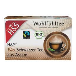 Abbildung: H&S Bio Schwarzer Tee aus Assam Filterbeutel 20X1.80 g, Filterbeutel PZN 17442535