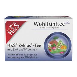 Abbildung: H&S Zyklus-Tee mit Zink und Vitaminen Filterbeutel 20X1.5 g, Filterbeutel PZN 17442624