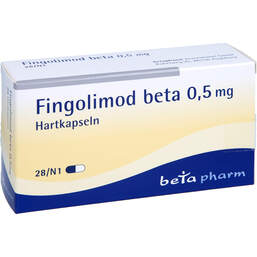 Abbildung: Fingolimod beta 0,5 mg Hartkapseln 28 St, Hartkapseln PZN 17443256