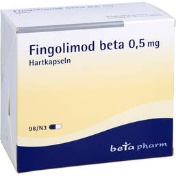 Abbildung: Fingolimod beta 0,5 mg Hartkapseln 98 St, Hartkapseln PZN 17443279