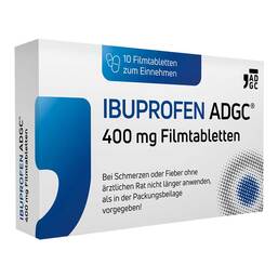 Abbildung: IBUPROFEN ADGC® 400 mg Filmtabletten Filmtabletten, 10 St PZN 17445309