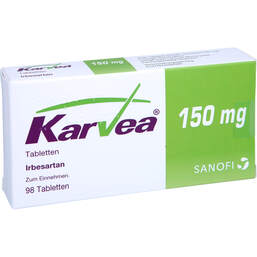 Abbildung: Karvea 150 mg Tabletten 98 St, Tabletten PZN 17447395