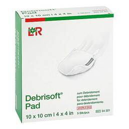 Abbildung: Debrisoft Pad 10x10 cm steril 5 St, Kompressen PZN 17447610