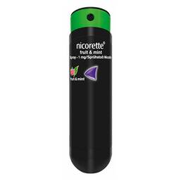 Abbildung: Nicorette Fruit & Mint Spray 1 mg / Sprühstoß 1 St, Spray PZN 17450279