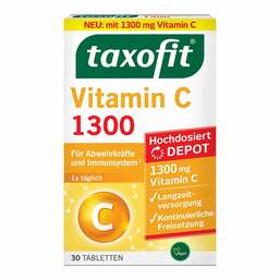 Abbildung: Taxofit Vitamin C 1300 Tabletten 30 St, Tabletten PZN 17450730