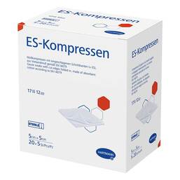 Abbildung: ES-Kompressen steril 5x5 cm Großpackung 20X5 St, Kompressen PZN 17451681
