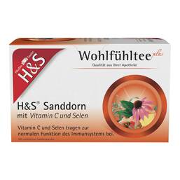 Abbildung: H&S Sanddorn mit Vitamin C und Selen Filterbeutel 20X2.5 g, Filterbeutel PZN 17454314