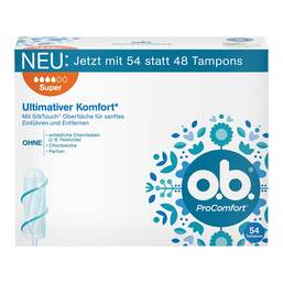 Abbildung: O.B. Tampons Procomfort super 54 St, Tampon PZN 17454923